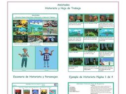 Friendship Spanish Comic Book and Worksheet