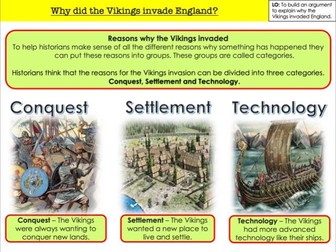Why did the Vikings invade England?