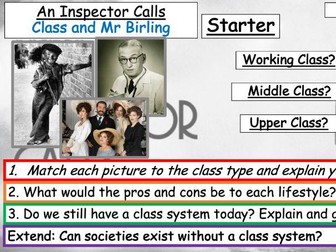 An Inspector Calls: Mr Birling and Class