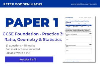 Foundation Paper 1: Ratio, Geometry & Stats