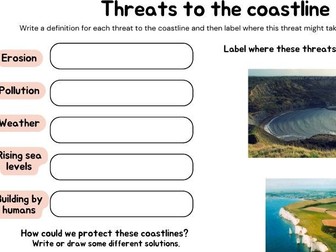 Threats to the coastline