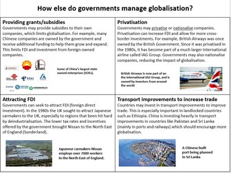 Trade Blocs & Managing Globalisation (Edexcel A-level) - Geography