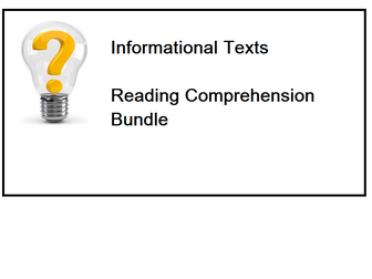 Informational Texts - Reading Comprehension Worksheets - Bundle (SAVE 50%)