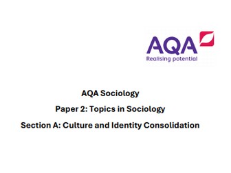 AQA Sociology Paper 2:Culture & Identity