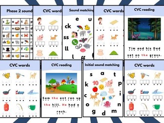 Phase 2 phonics activity booklet