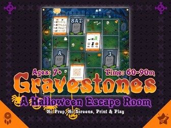 Gravestones: A Halloween Escape Room | Halloween Puzzles | Family Escape Room