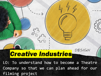 Creative Industries Scheme - Acting for Film Scheme - Careers  in Theatre Industry Scheme
