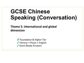 GCSE Chinese Speaking Theme 5 Answers
