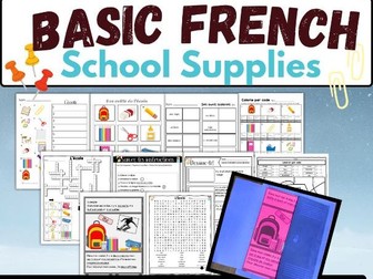 French School Supplies Vocab | Beginner French FSL