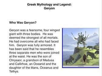 Greek Mythology and Legend: Geryon PDF