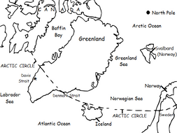 GREENLAND - Printable handout with map and flag | Teaching Resources
