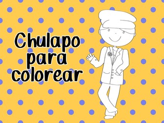 Chulapo para colorear - chulapo for coloring - San Isidro