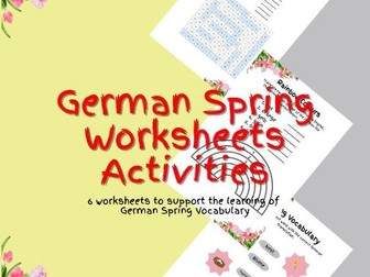 German Spring Worksheets Activity