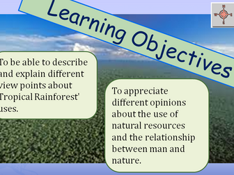 KS3 Geography Rainforest lesson - Outstanding