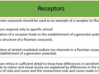 Receptors AQA 3.6.1.2
