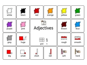 Adjective Symbol Grid 1 - Descriptive Writing Support - SEN and Lower Ability