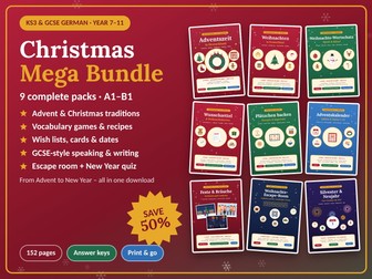 German Christmas Mega Bundle KS3: 9 Packs