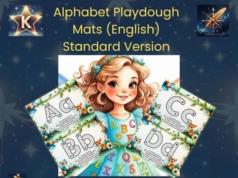 Alphabet Playdough Mats A–Z (English) | Upper and Lower Case Letters | Fine Motor Literacy Activity