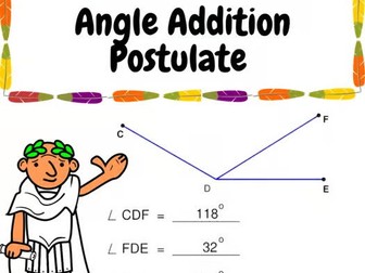 Angle Addition Postulate - Find the missing angle - Geometry  Worksheets