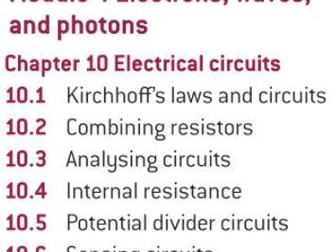 OCR AS level Physics: Electrical Circuits