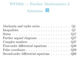 Pearson IAL Mathematics - Further Pure Mathematics 2 - Question By Topic - Solution PDF