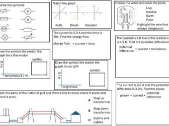 AQA P2 Foundation Revision Sheet