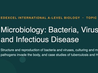 A2 Biology International 6A- Microbiology -Edexcel