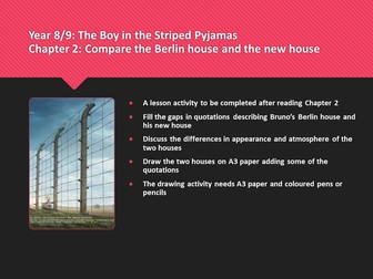 The Boy in the Striped Pyjamas Chapter 2: The Berlin house and the new house