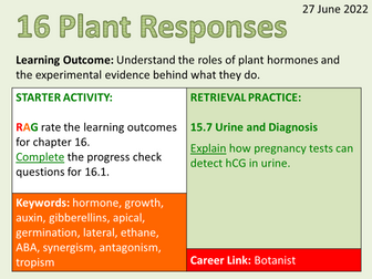 OCR Biology A- Chapter 16 Plant Responses