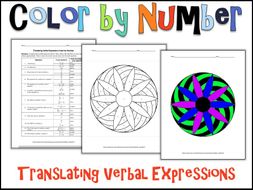 Translating Verbal Expressions Color by Number
