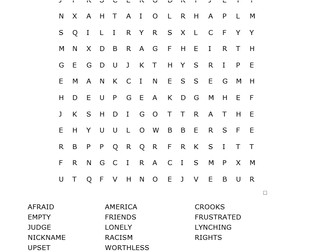 'Of Mice and Men' - 3 word searches using key words