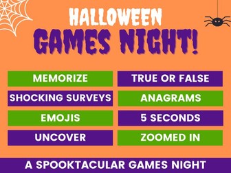 Halloween games night | Digital PowerPoint Halloween games | Halloween party games