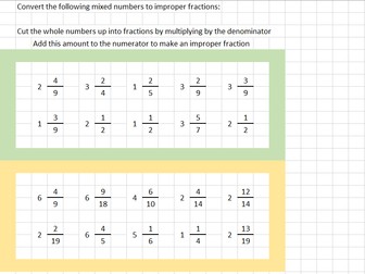 Self-Generating Excel Worksheets for a Range of KS3 Maths Topics