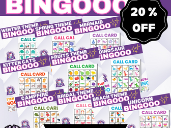 Back to School Bingo Bundle: Engage PreK-5th Graders with 10 Themed Bingo Games