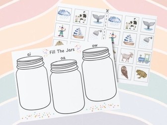 Phonics Fill The Jar Sound Sorting Phase 3