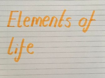 A level chemistry (OCR B) - Elements of life notes
