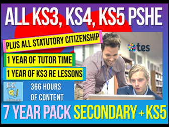 Complete PSHE, Citizenship, RE and Tutor Time