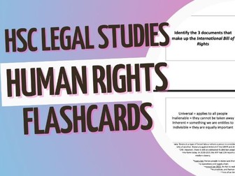 HSC Legal Studies Human Rights Flash Cards