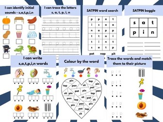 SATPIN phonics activity booklet