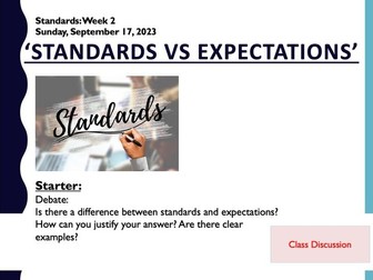 Tutor Time: Standards vs Expectations (Standards)