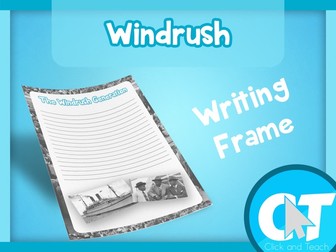 The Windrush Generation - Writing Frame Page Border