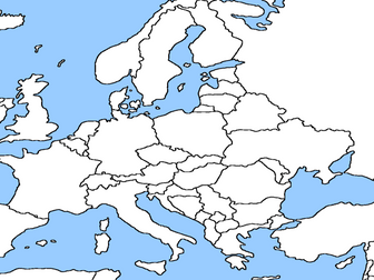 trendsline current europe map blank in pack 6081