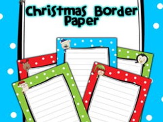 Christmas Border Writing Paper