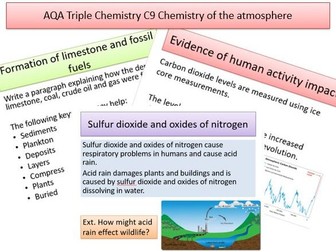 AQA Triple C9 Chemistry of the atmosphere