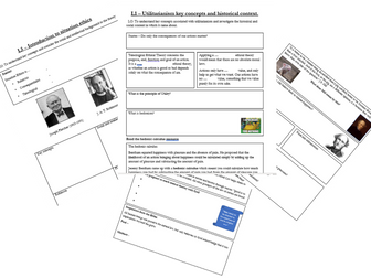 Complete booklet for A level edexcel Philosophy and Ethics - Utilitarianism, NML, situation ethics.