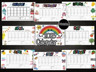 2025 Calendar Cute Kids Calendar 2025