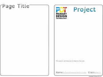 4 page editable project booklet