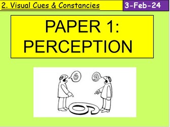 AQA GCSE Psychology: Paper 1 - PERCEPTION BUNDLE