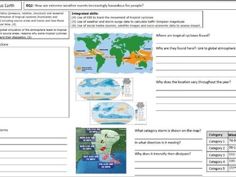 Edexcel B GCSE Geography Revision Booklet & Lesson Topic 1 Climates, Climatic&Tectonic Hazards