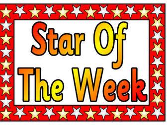 Star of the week certificates and posters KS1 KS2 Editable